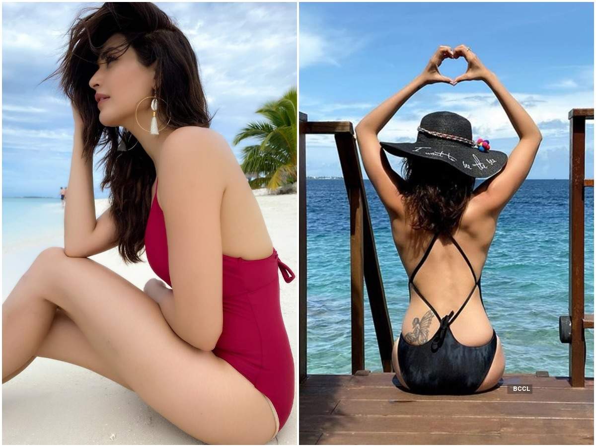 Karishma Tanna flaunts her toned body in hot monokinis; see pics
