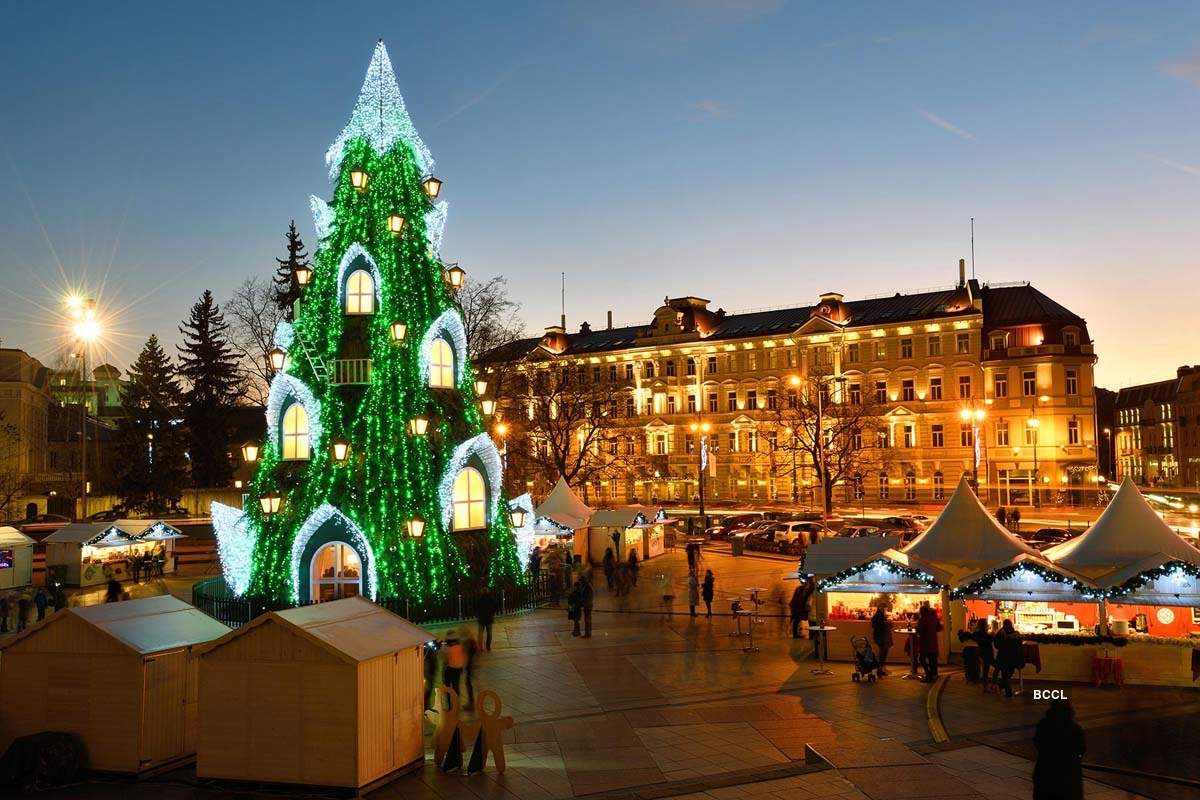 Stunning pictures of Christmas trees from around the world