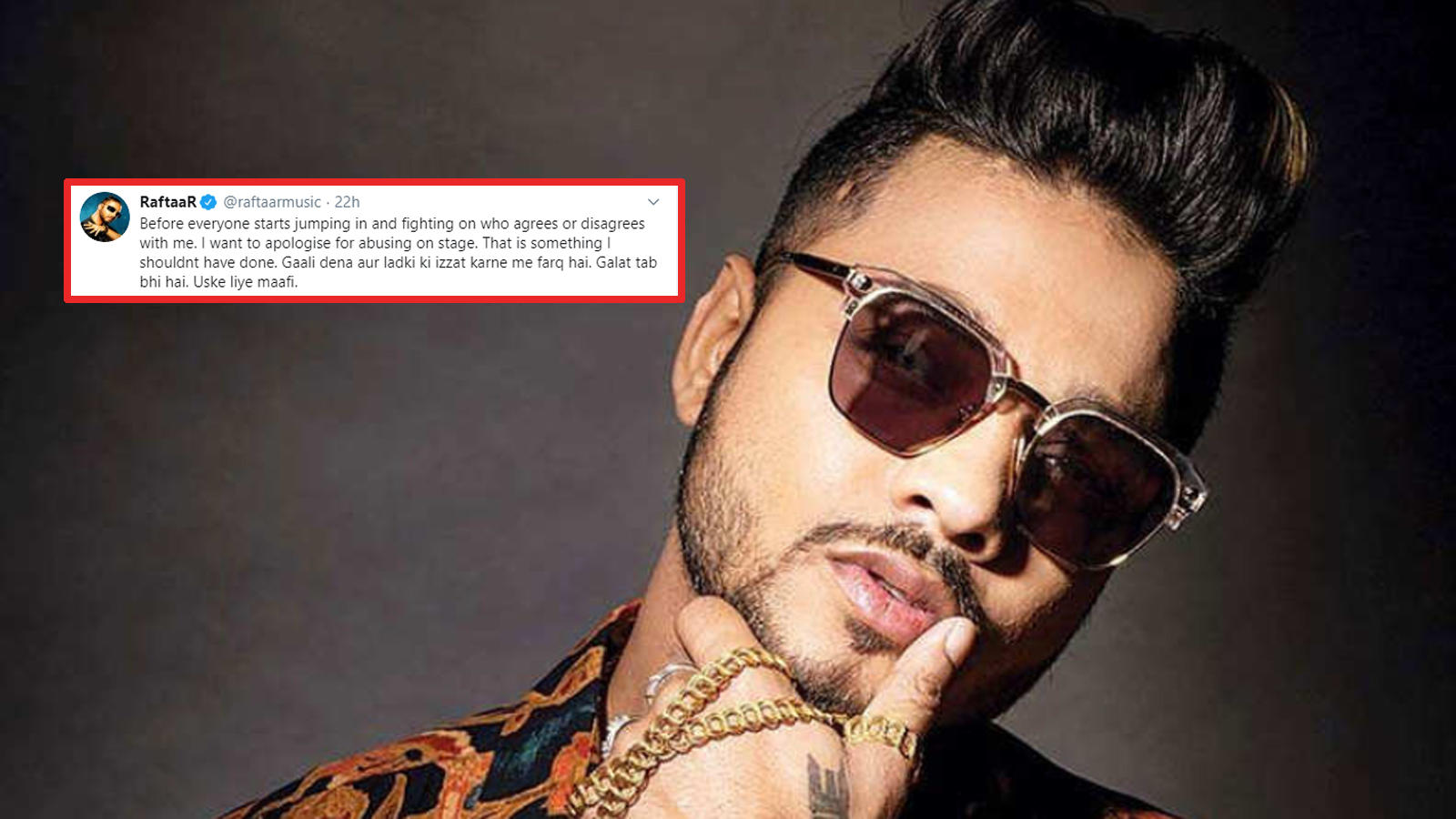 Rapper Raftaar apologises for abusing on stage after he takes a ...