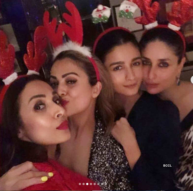 Inside pictures: Ranbir, Alia, Sara, Karan Johar and other B'wood stars have fun at Kareena Kapoor's Christmas party