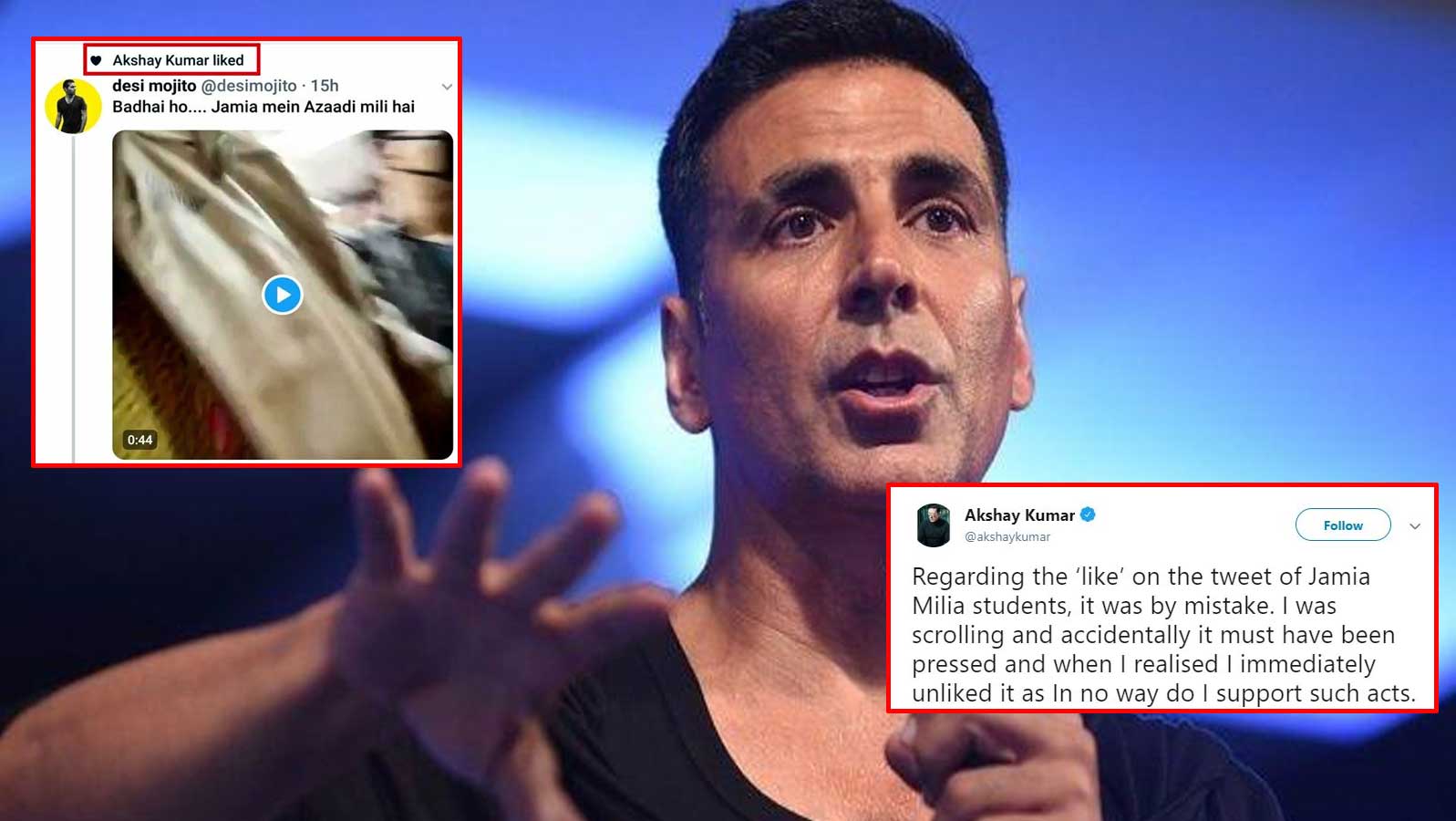 #CAAProtests: Akshay Kumar breaks silence, says he doesn't like violence