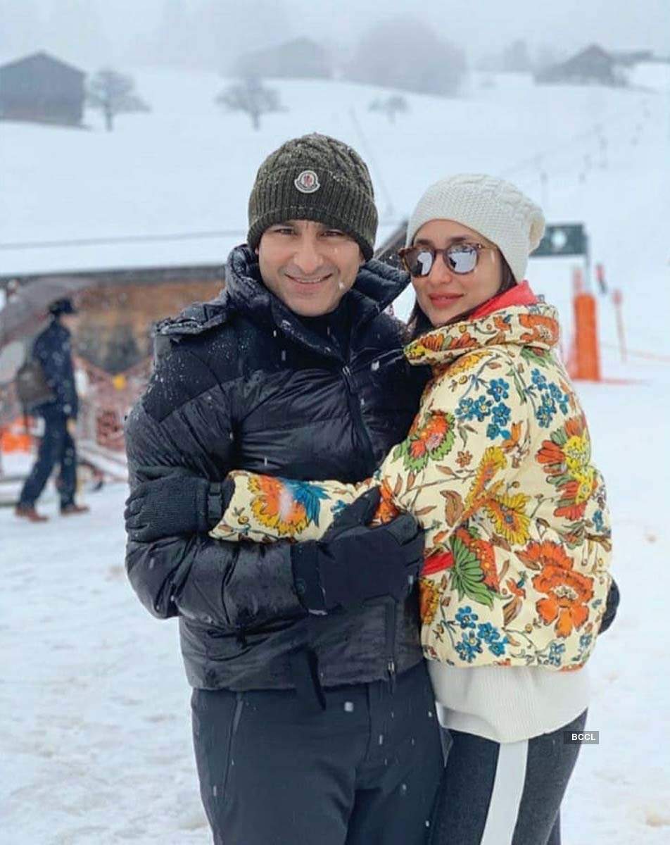 Kareena Kapoor and Saif Ali Khan's holiday pictures from Switzerland go viral