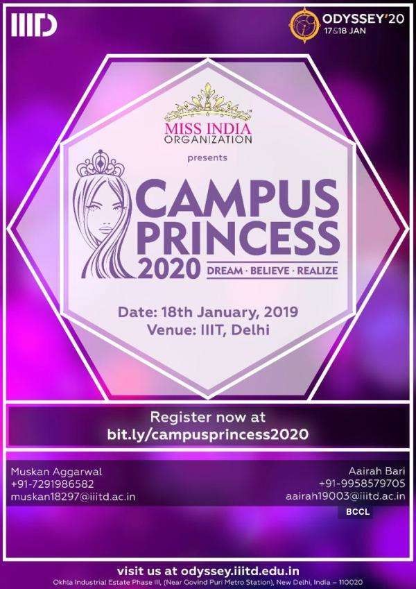 Campus Princess 2020 auditions at IIIT, Delhi