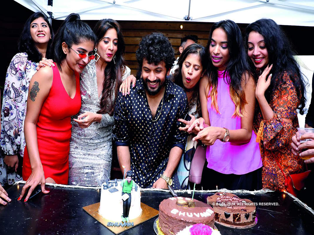 Bhuvann Ponnannaa gets a surprise birthday pool party