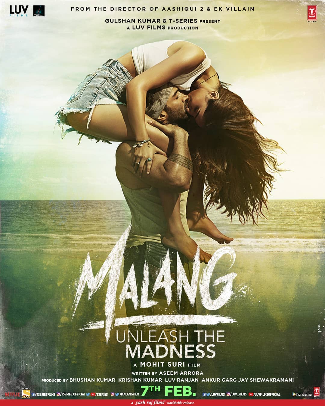 Malang' new poster: Disha Patani and Aditya Roy Kapur share a ...