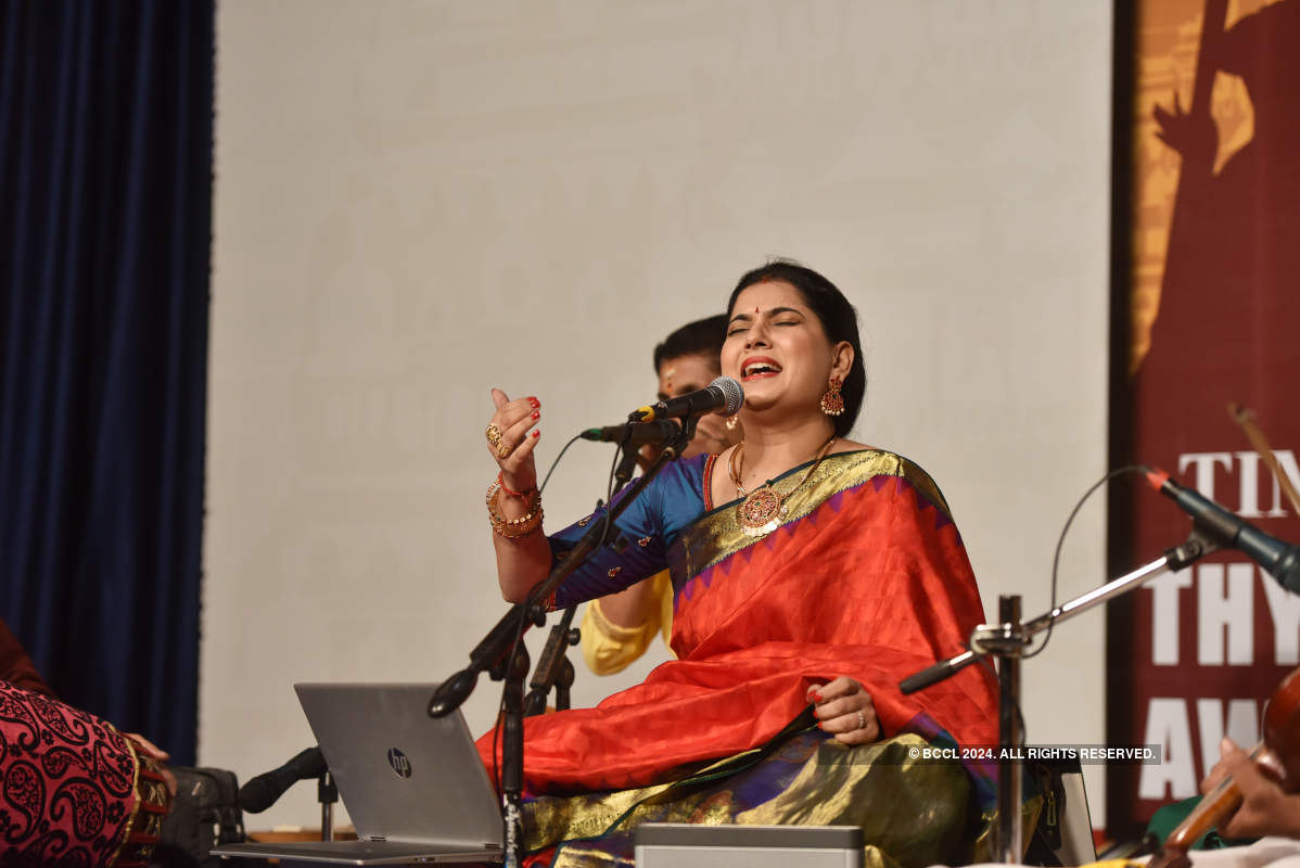 Shobana Vignesh performed on the final day of the Times Thyagaraja Awards