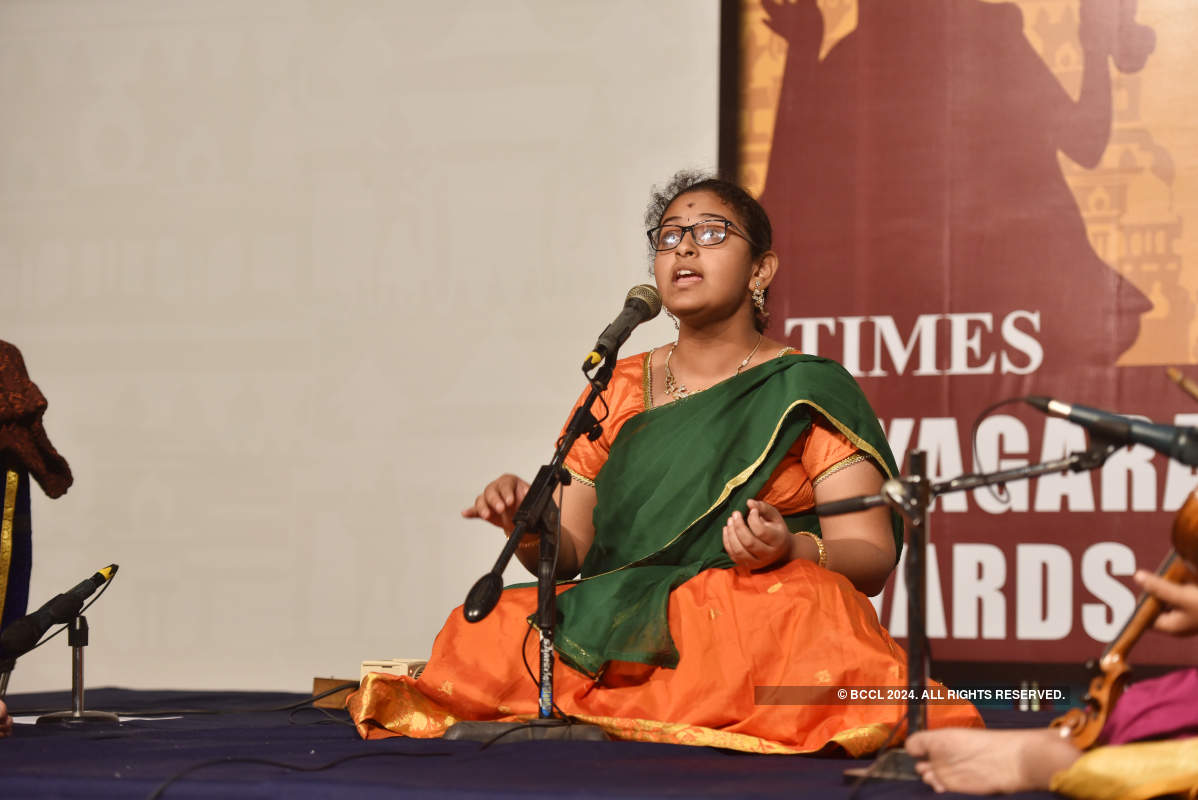 Shobana Vignesh performed on the final day of the Times Thyagaraja Awards