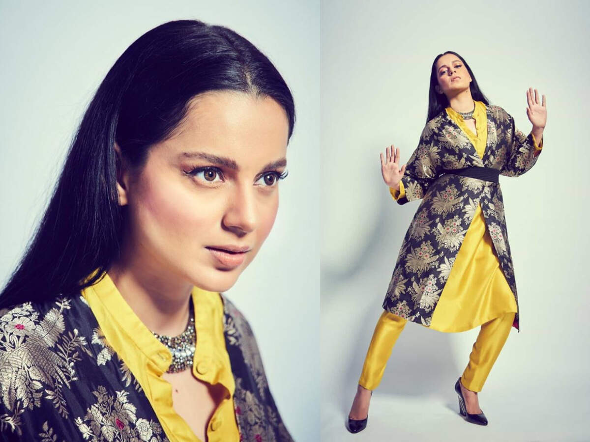 Kangana Ranuat Silk Jacket Kurta Reminds Us Of A Kimono