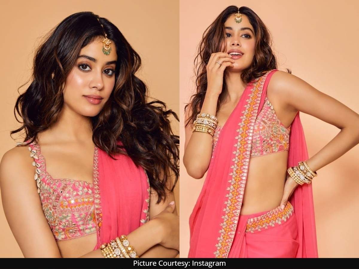 Photo: Janhvi Kapoor looks no less than a diva in THIS exquisite pink saree
