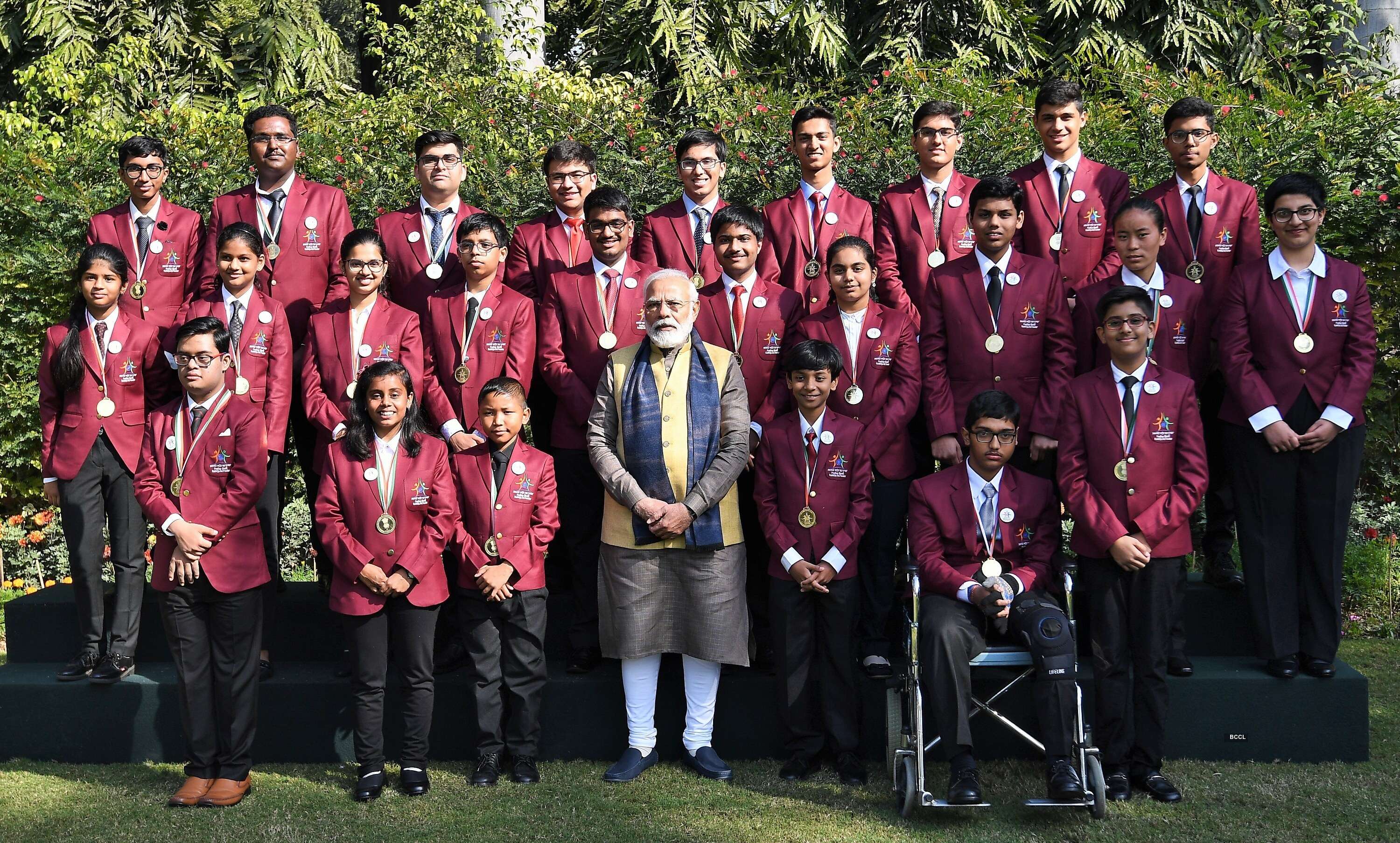 PM Modi meets Pradhan Mantri Rashtriya Bal Puraskar 2020 awardees |  Photogallery - ETimes