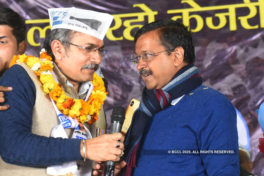 Pictures from full-throttle election campaign in Delhi