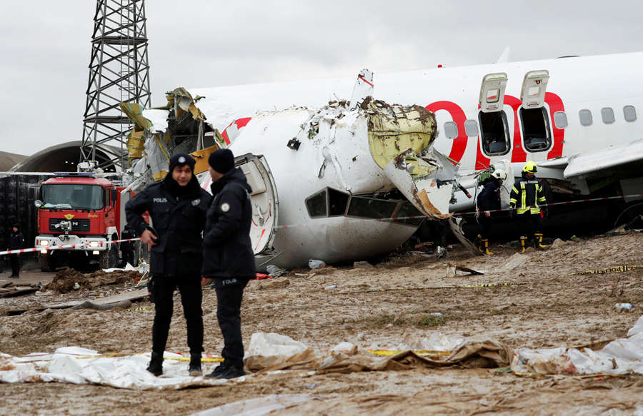 In pics: Three dead, 179 hurt as plane skids off runway in Turkey