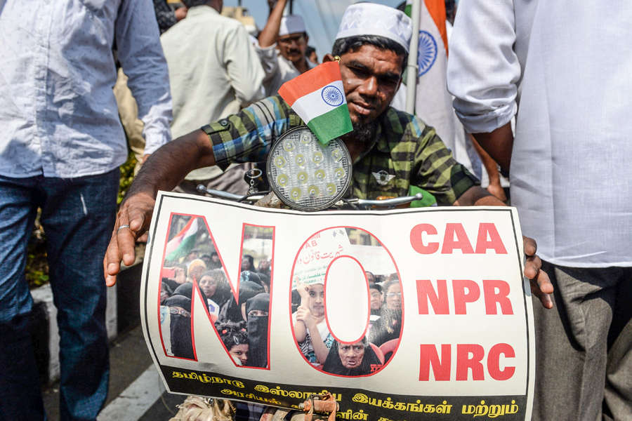 Massive protest against CAA in Chennai