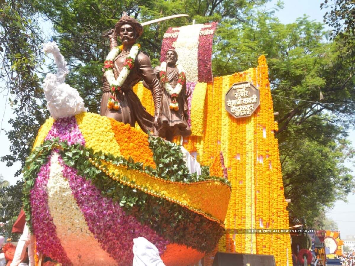 In Photos Flowers and colours galore, Pune celebrates Shivaji Jayanti