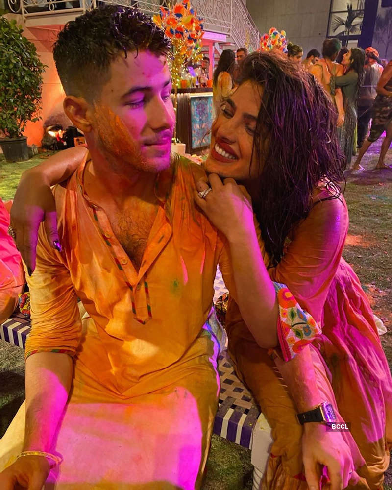Priyanka Chopra and Nick Jonas have a gala time at Isha Ambani’s Holi party