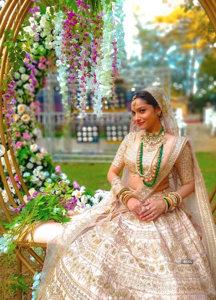 These pictures of Ankita Lokhande dressed up as a beautiful bride are making fans curious