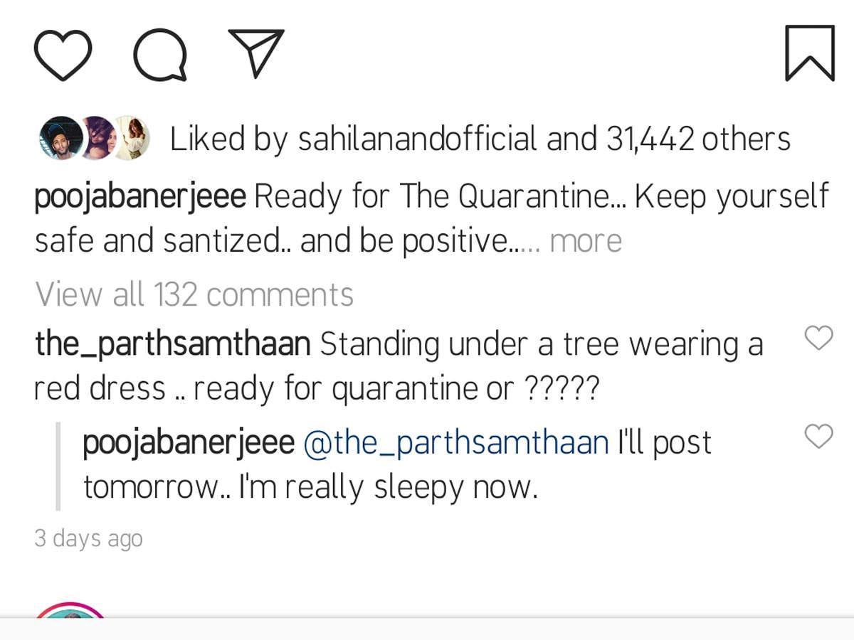 Parth Samthaan Trolls Pooja Banerjee On Her Self Quarantine Post