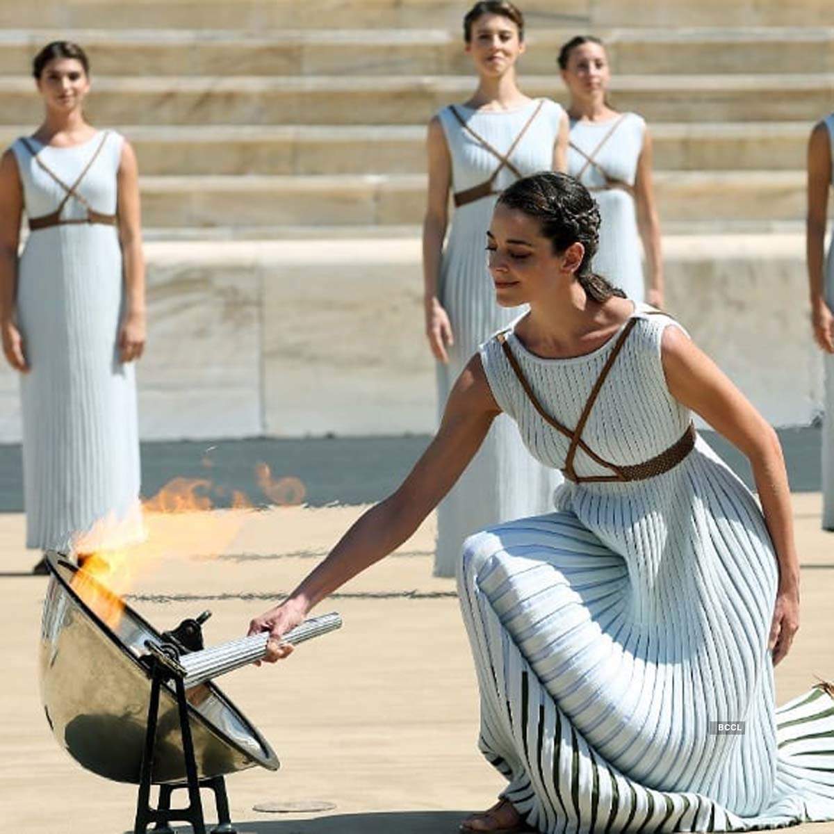 These pictures of the Olympic flame-lighting ceremony will pacify you ...