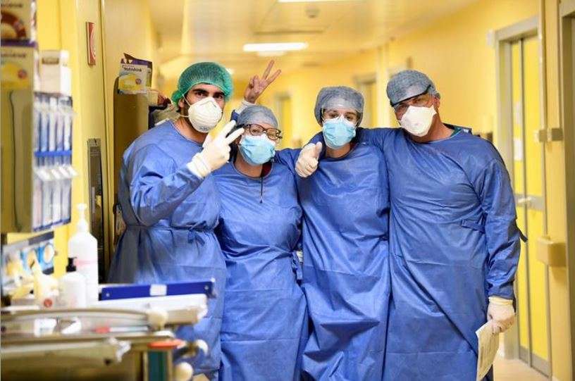 Coronavirus: Inside pictures of an Italian hospital's COVID-19 unit