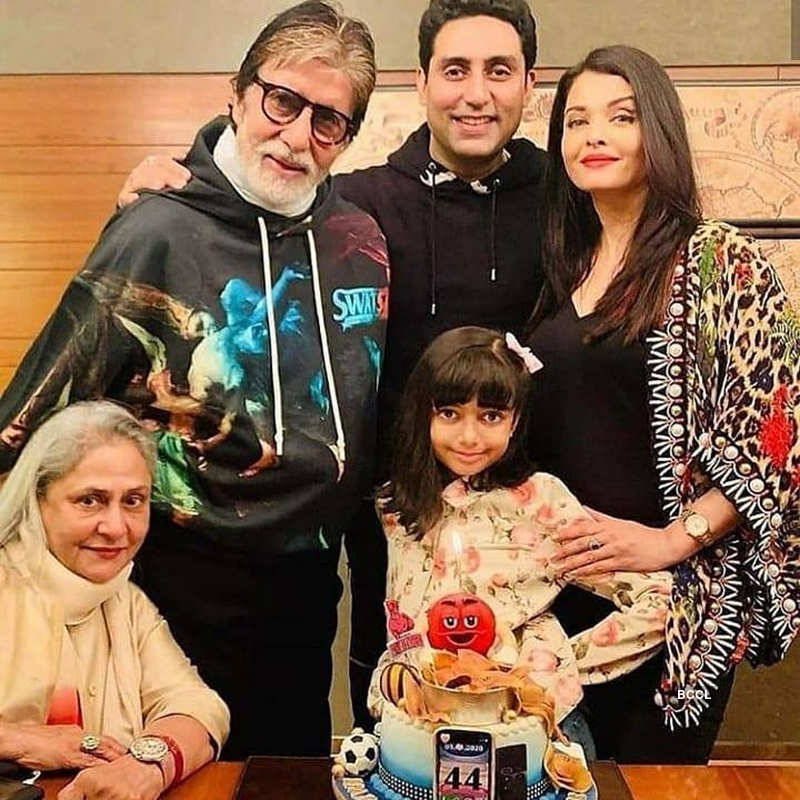 Aishwarya Rai & Abhishek Bachchan attend a family wedding with Aaradhya
