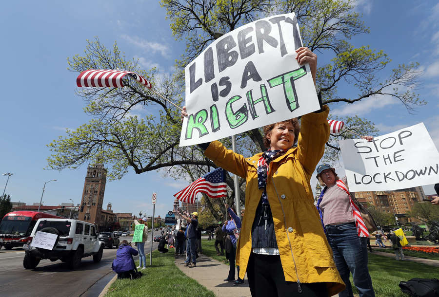 Protest erupts against coronavirus lockdown in America