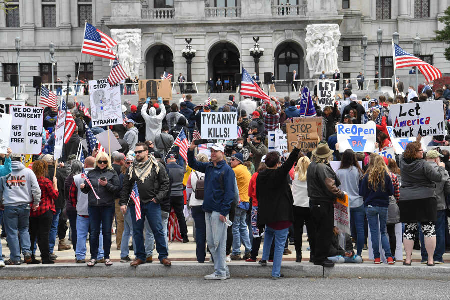 Protest erupts against coronavirus lockdown in America