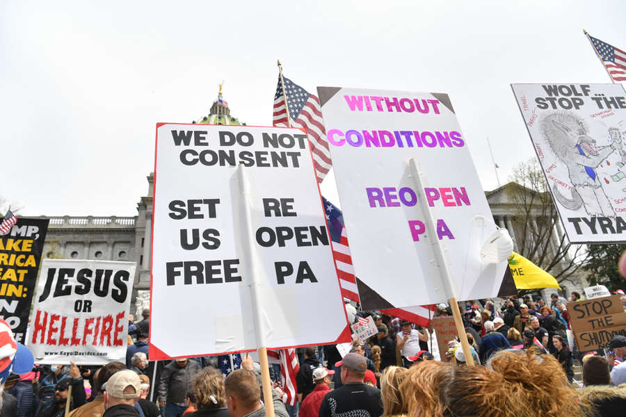 Protest erupts against coronavirus lockdown in America