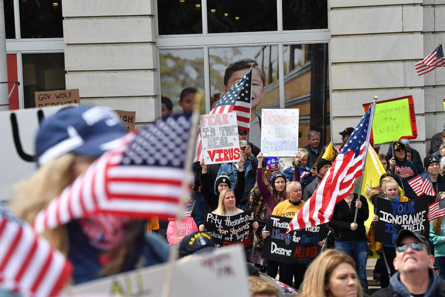 Protest erupts against coronavirus lockdown in America