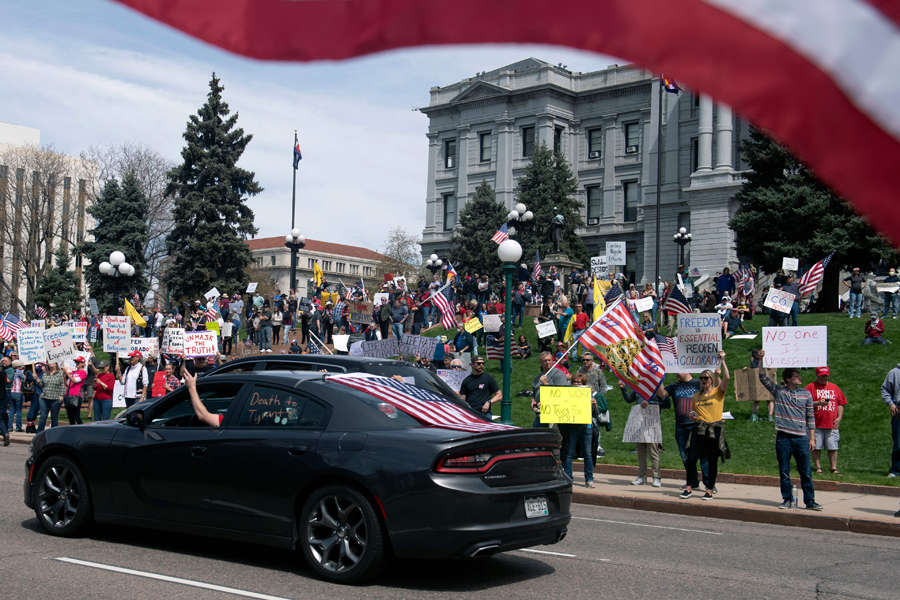 Protest erupts against coronavirus lockdown in America