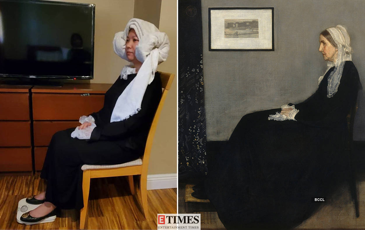Rib-tickling pictures of quarantined people recreating famous works of art
