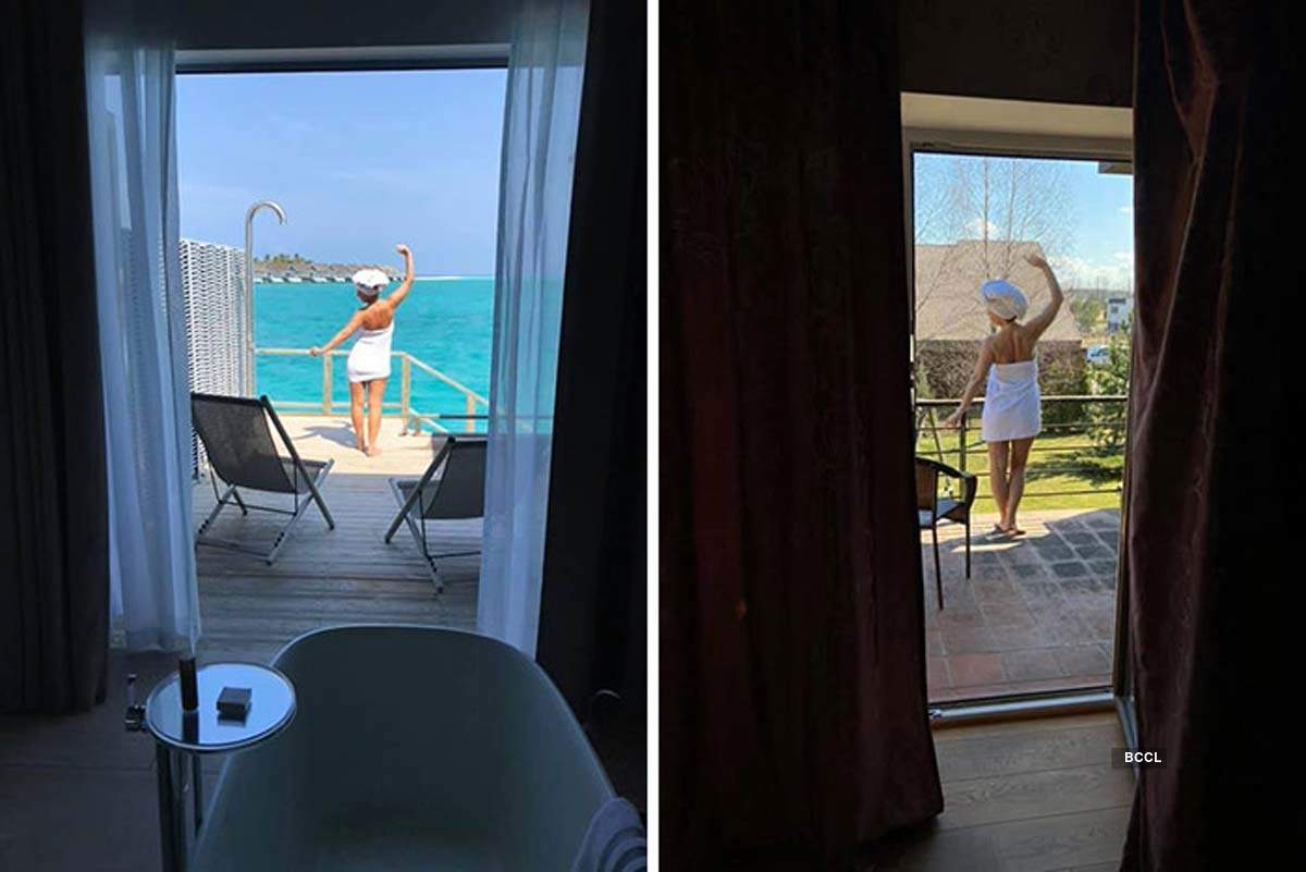 Hilarious pictures of people taking up #QuarantineTravelChallenge to recreate their holidays at home
