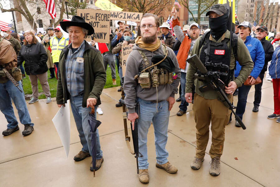 In pics: Armed protesters storm Michigan State House over COVID-19 lockdown