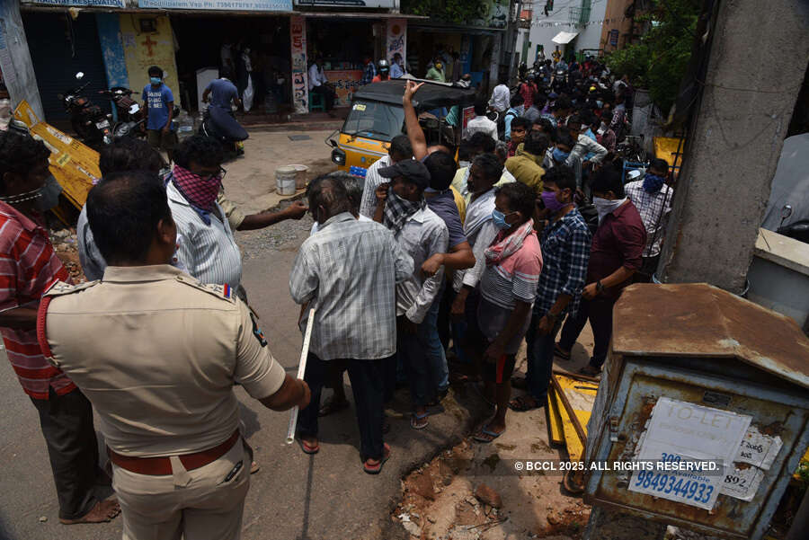 In pics: Long queues outside liquor shops as govt relaxes lockdown