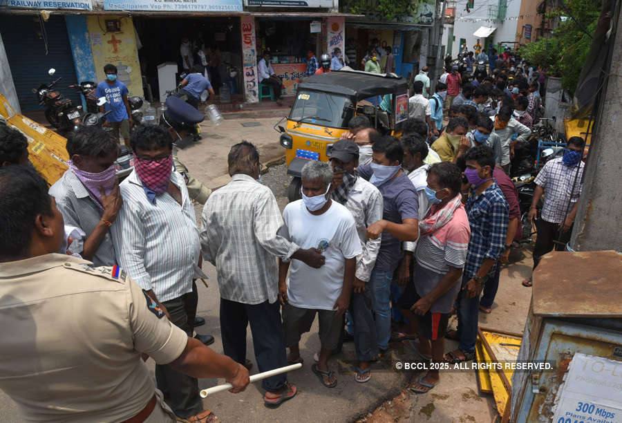 In pics: Long queues outside liquor shops as govt relaxes lockdown