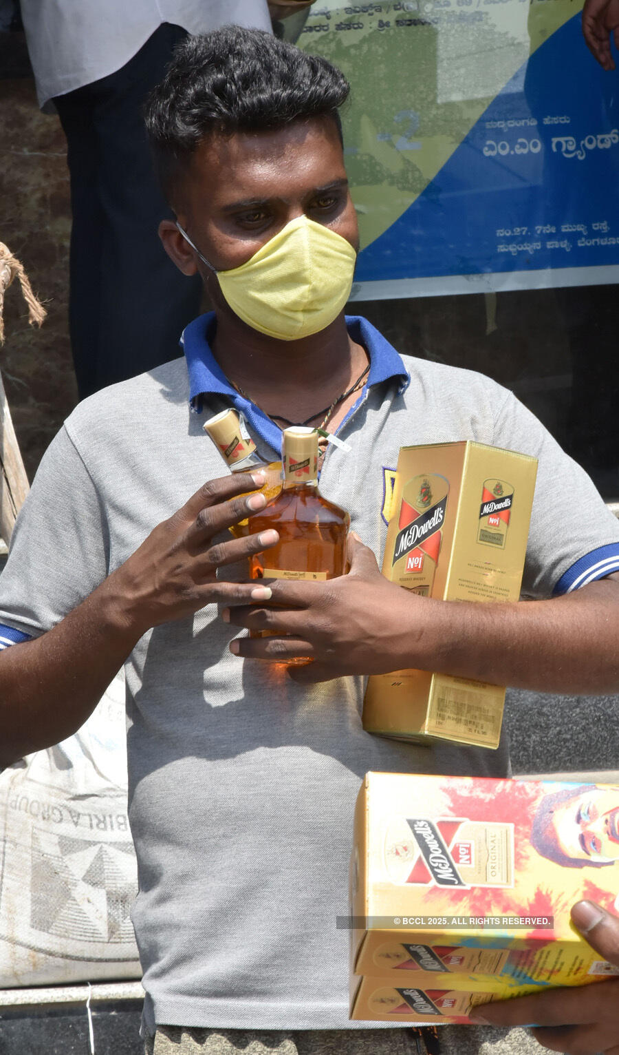 In pics: Long queues outside liquor shops as govt relaxes lockdown