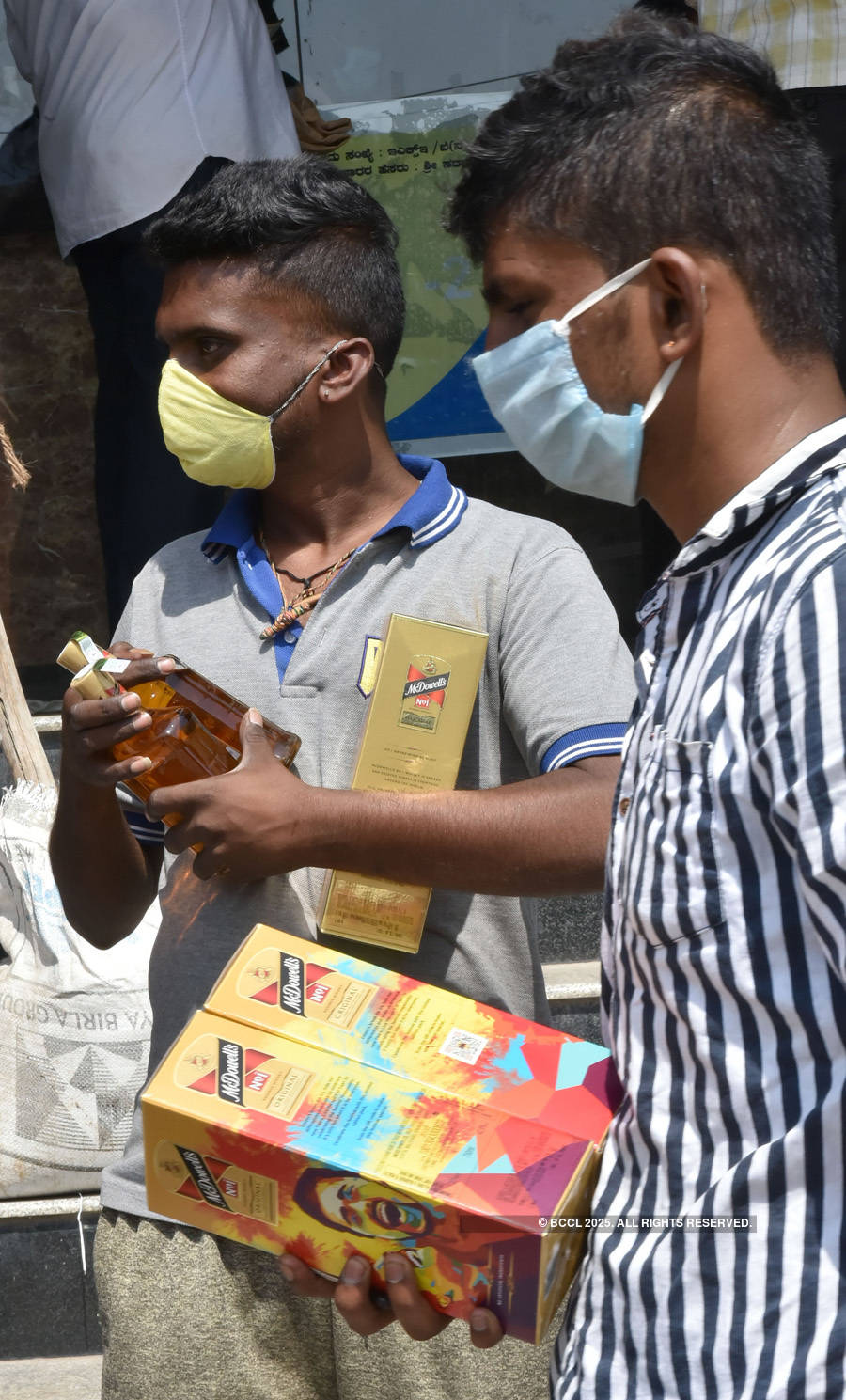 In pics: Long queues outside liquor shops as govt relaxes lockdown