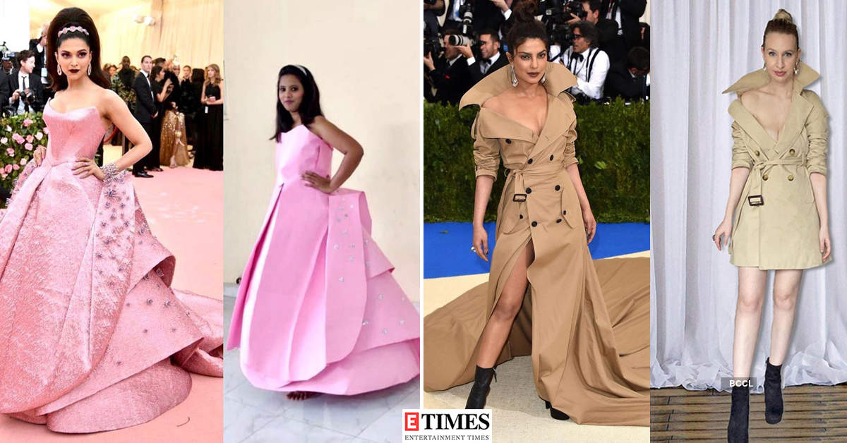 Fans recreate Deepika Padukone and Priyanka Chopra's iconic Met Gala looks at home