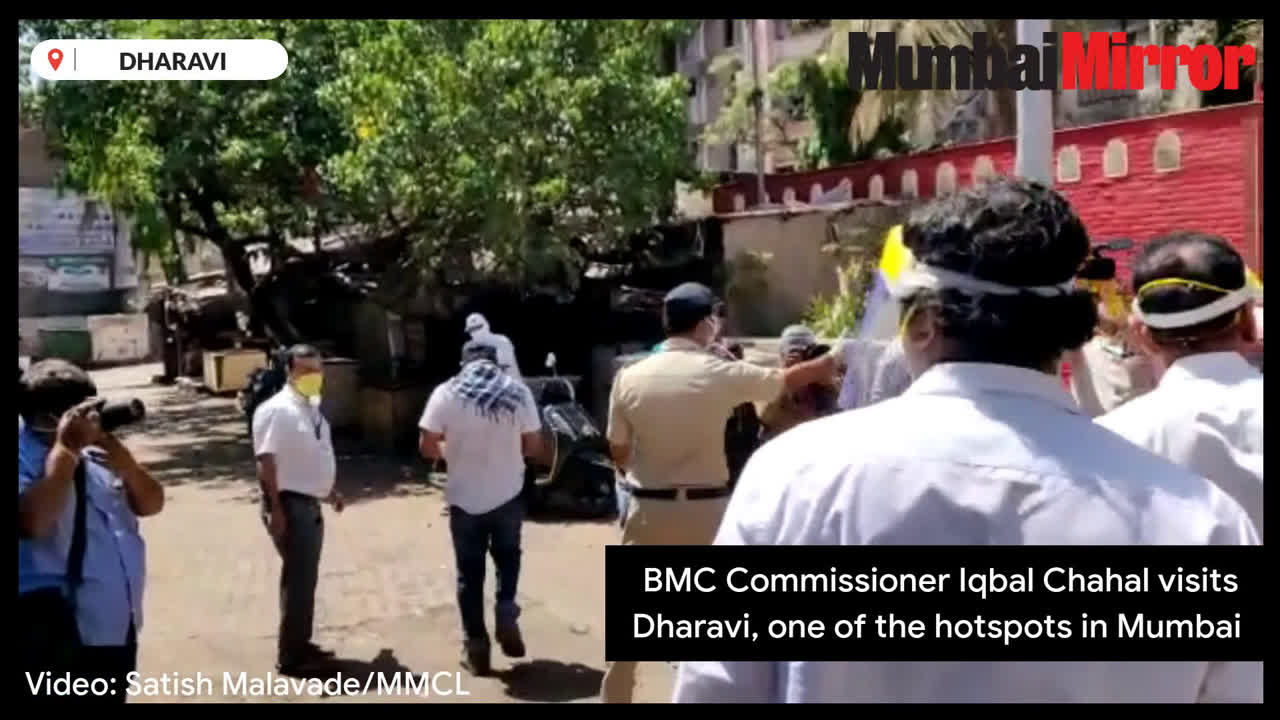 The new BMC commissioner, Iqbal Chahal, visits Dharavi, one of the hot spots of COVID-19 in Mumbai.