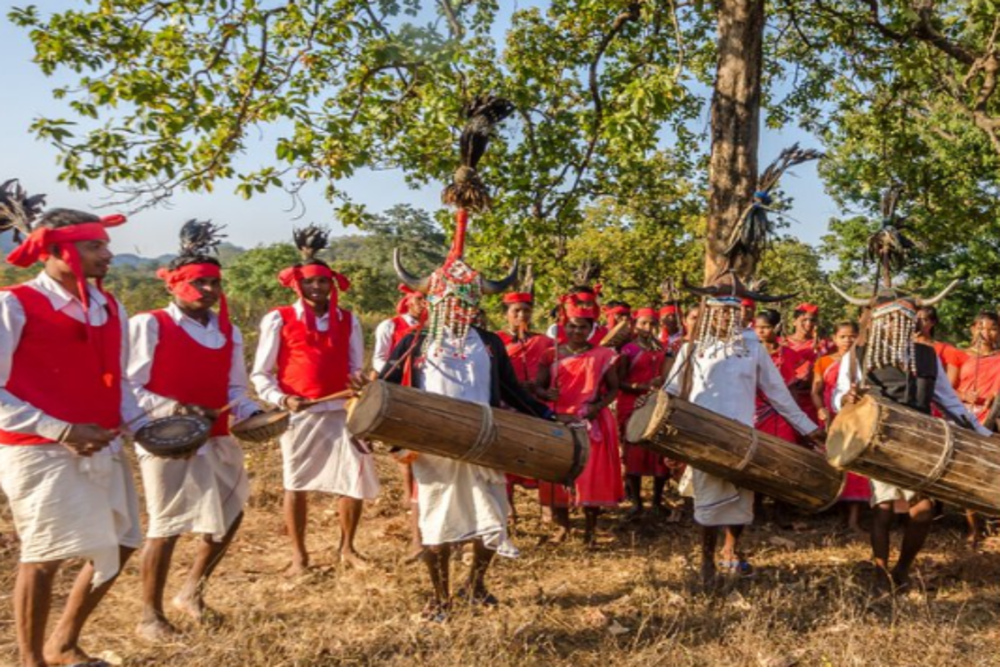 This Interesting Tribal Dance Form Of Chhattisgarh Has Men Wearing