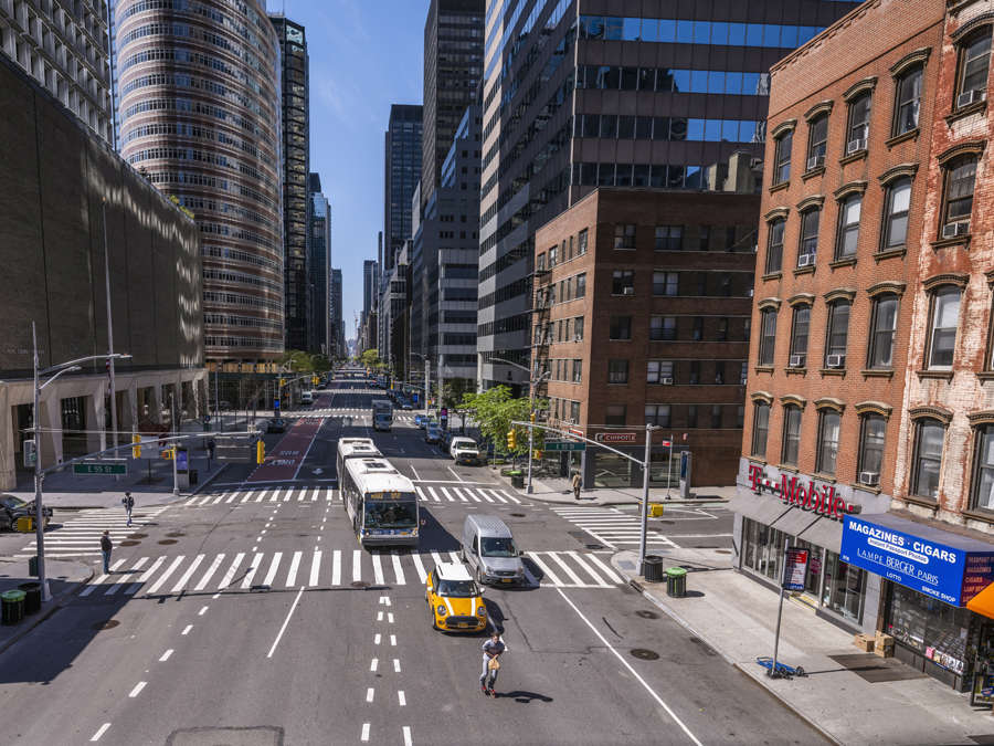 Empty streets of New York City