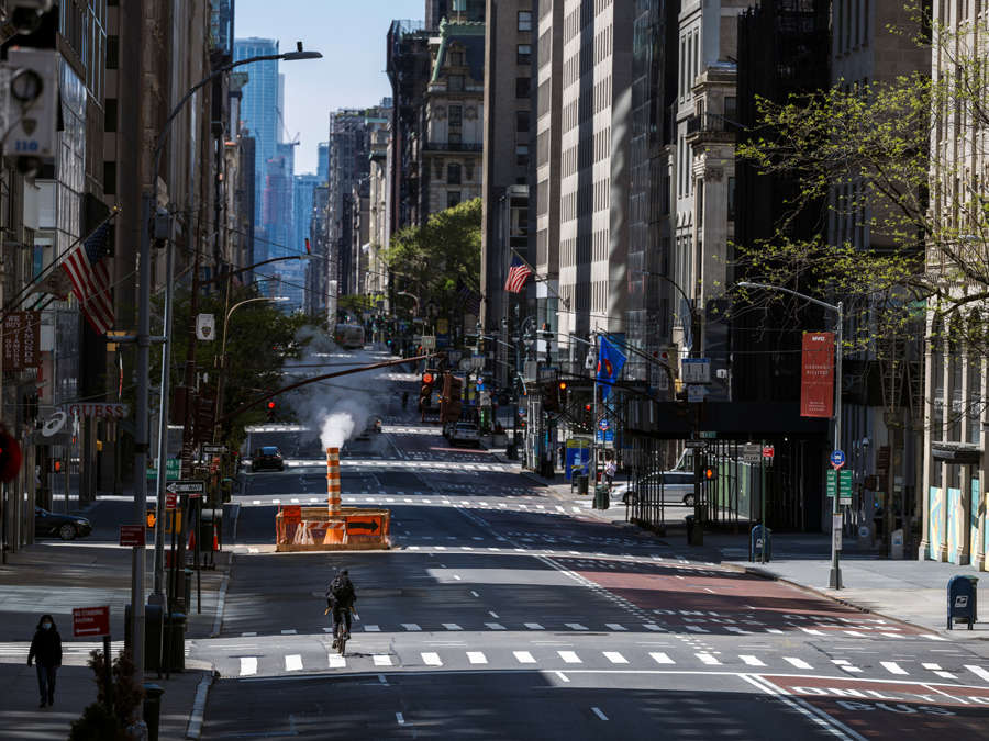 Empty streets of New York City