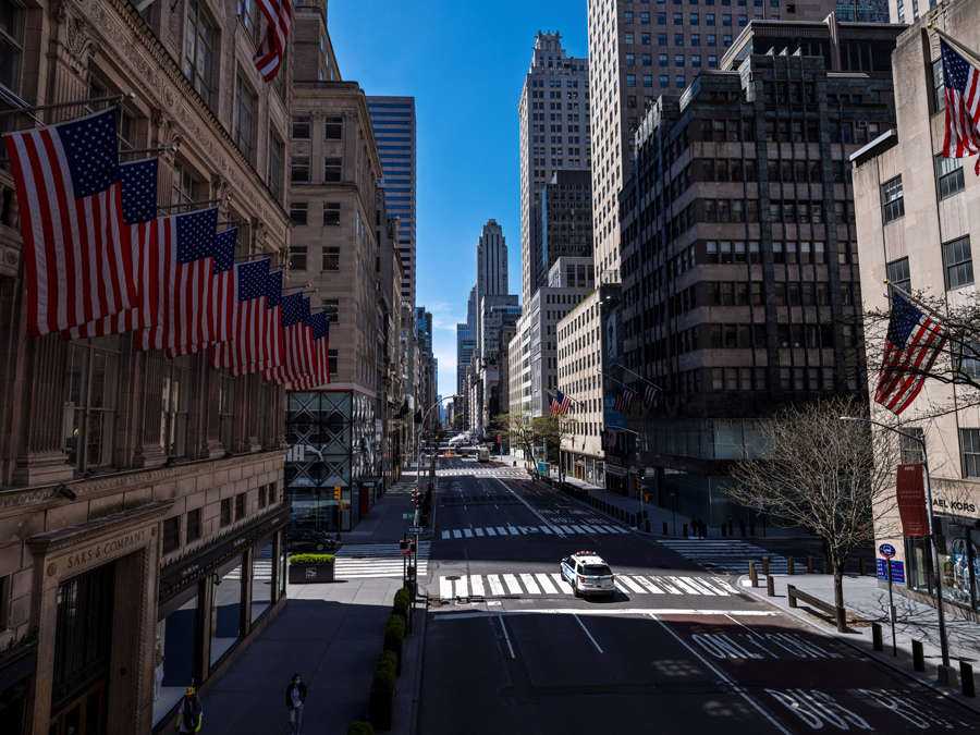 Empty streets of New York City