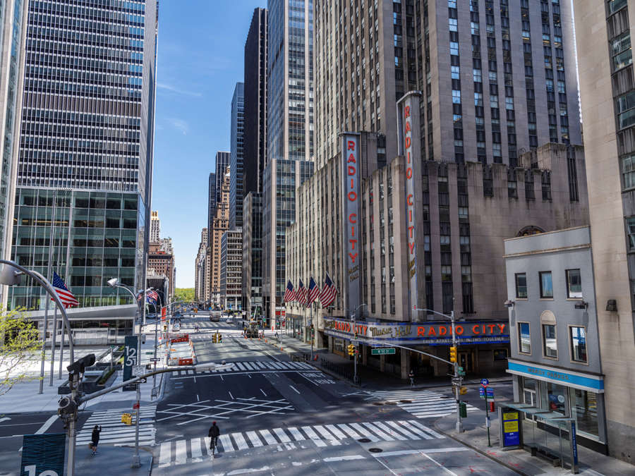 Empty streets of New York City