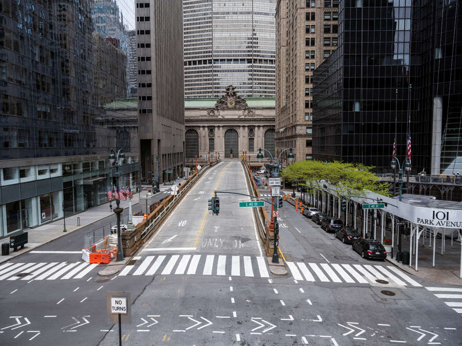 Empty streets of New York City