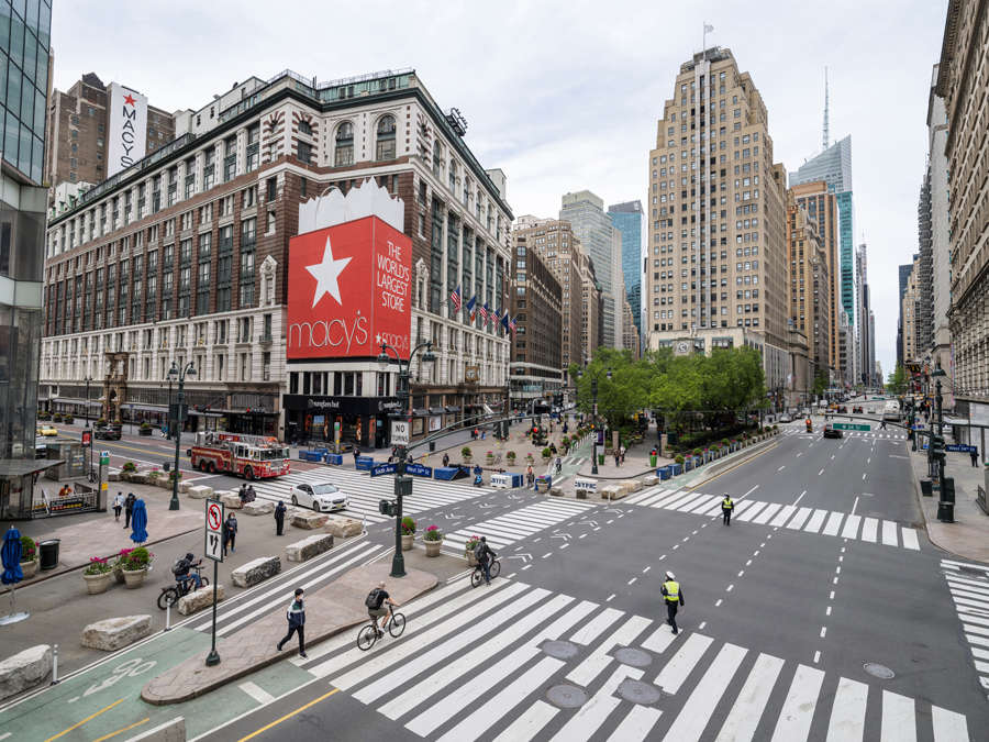 Empty streets of New York City