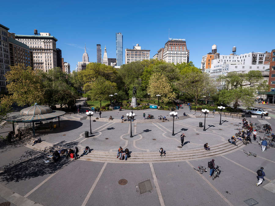 Empty streets of New York City