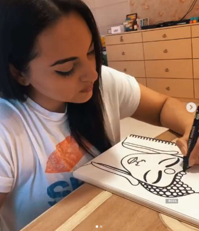 Covid-19 outbreak: Sonakshi Sinha auctions her artwork to raise fund for daily wage workers