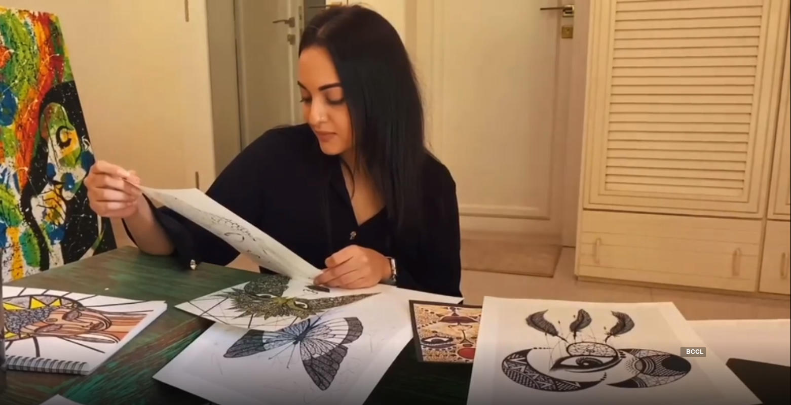 Covid-19 outbreak: Sonakshi Sinha auctions her artwork to raise fund for daily wage workers