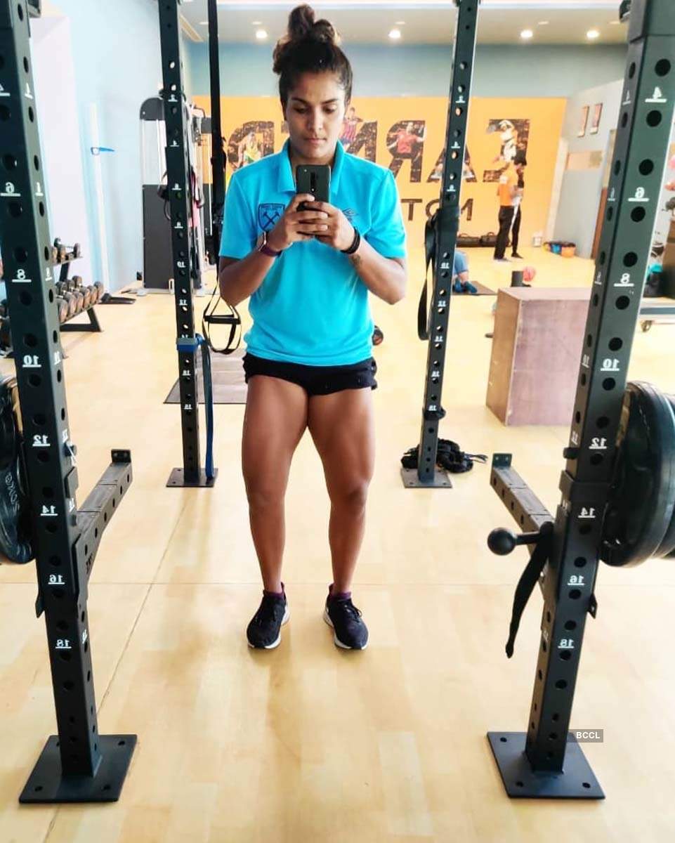 Footballer Aditi Chauhan didn't let the lockdown affect her workout routine