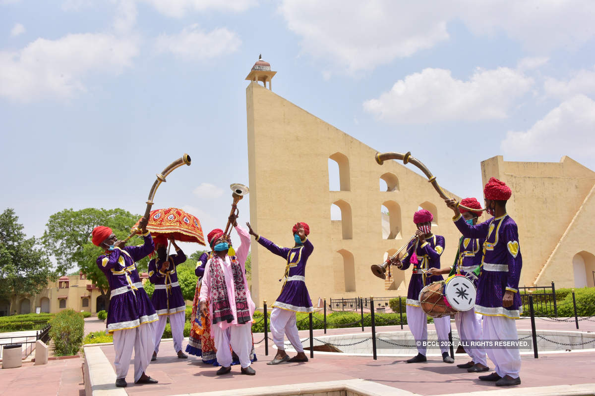 Rajasthani folk artists  perform for the first time post lockdown